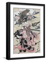 A Daimy?'s Mansion-Utagawa Toyohiro-Framed Giclee Print