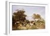 A Dairy Farm on the Marshes, East Kent-Thomas Sidney Cooper-Framed Giclee Print