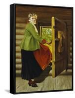 A Dalecarlian Beauty-August Hagborg-Framed Stretched Canvas
