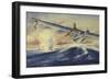 A Damaged Pby Catalina Aircraft after the Attack and Sinking of a German U-Boat-null-Framed Art Print