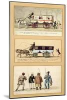 A Dame Blanche Carriage, an Omnibus and Drivers, 1815-30 (Gouache on Paper)-Pierre Antoine Lesueur-Mounted Giclee Print