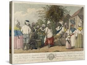 A Dance in the Island of St. Dominica (Colour Engraving)-Agostino Brunias-Stretched Canvas