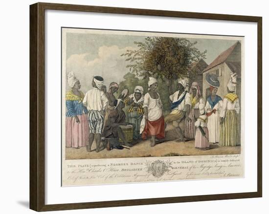 A Dance in the Island of St. Dominica (Colour Engraving)-Agostino Brunias-Framed Giclee Print