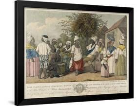 A Dance in the Island of St. Dominica (Colour Engraving)-Agostino Brunias-Framed Giclee Print