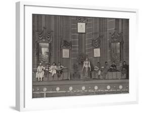 A Dance in the Street of Cairo Theatre-null-Framed Photographic Print