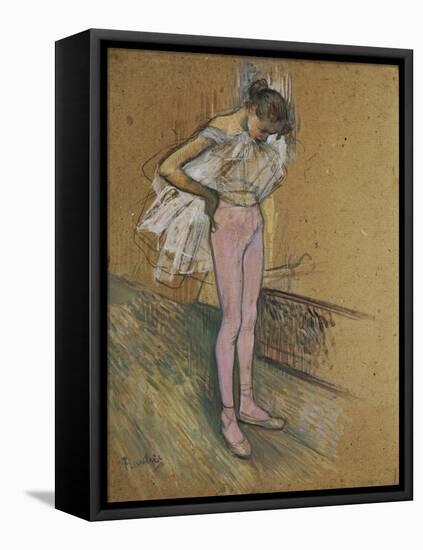 A Dancer Adjusting Her Leotard, 1890-Henri de Toulouse-Lautrec-Framed Stretched Canvas