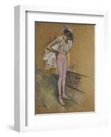 A Dancer Adjusting Her Leotard, 1890-Henri de Toulouse-Lautrec-Framed Giclee Print