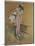 A Dancer Adjusting Her Leotard-Henri de Toulouse-Lautrec-Mounted Giclee Print