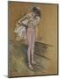 A Dancer Adjusting Her Leotard-Henri de Toulouse-Lautrec-Mounted Giclee Print