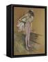 A Dancer Adjusting Her Leotard-Henri de Toulouse-Lautrec-Framed Stretched Canvas