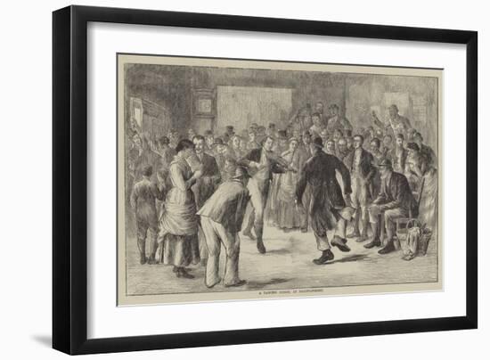 A Dancing School at Ballinaboreen-null-Framed Giclee Print