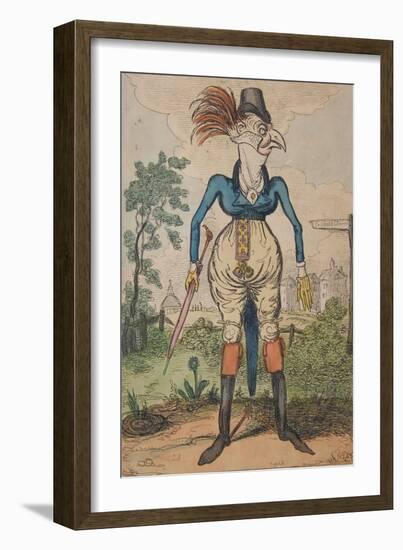 A Dandy Cock in Stays, 1818-Isaac Robert Cruikshank-Framed Giclee Print