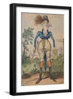 A Dandy Cock in Stays, 1818-Isaac Robert Cruikshank-Framed Giclee Print