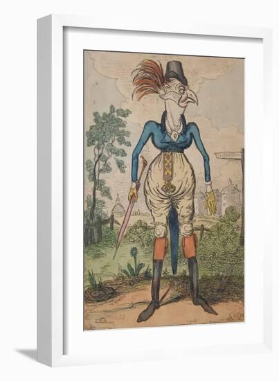 A Dandy Cock in Stays, 1818-Isaac Robert Cruikshank-Framed Giclee Print