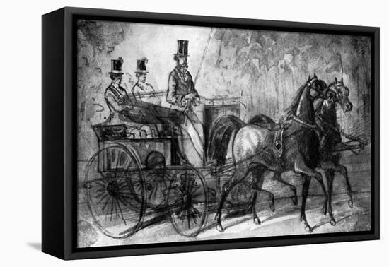 A Dandy Driving, 19th Century-Constantin Guys-Framed Stretched Canvas