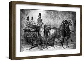 A Dandy Driving, 19th Century-Constantin Guys-Framed Giclee Print