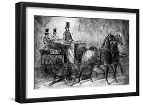 A Dandy Driving, 19th Century-Constantin Guys-Framed Giclee Print