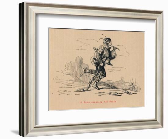 'A Dane securing his Booty', c1860, (c1860)-John Leech-Framed Giclee Print