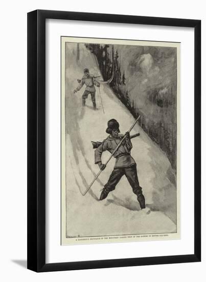 A Dangerous Snowslide in the Mountain Ranges West of the Rockies in British Columbia-Charles Edwin Fripp-Framed Giclee Print