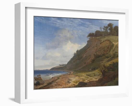 A Danish Coast. View from Kitnæs by the Roskilde Fjord, 1843-Johan Thomas Lundbye-Framed Giclee Print