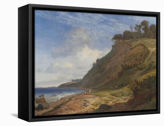 A Danish Coast. View from Kitnæs by the Roskilde Fjord, 1843-Johan Thomas Lundbye-Framed Stretched Canvas