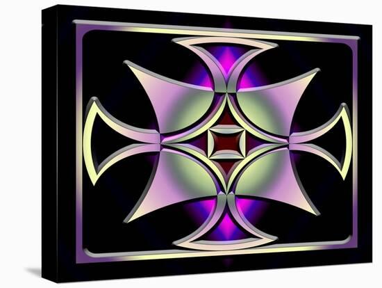 A Dark Splash of Color 41-Art Deco Designs-Stretched Canvas