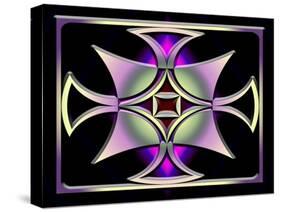 A Dark Splash of Color 41-Art Deco Designs-Stretched Canvas