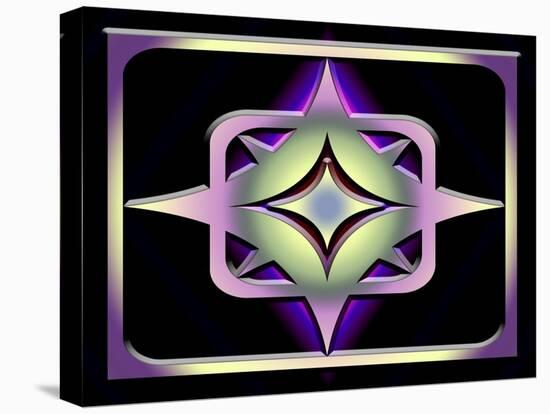 A Dark Splash of Color 43-Art Deco Designs-Stretched Canvas