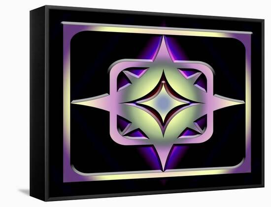 A Dark Splash of Color 43-Art Deco Designs-Framed Stretched Canvas