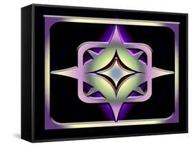 A Dark Splash of Color 43-Art Deco Designs-Framed Stretched Canvas