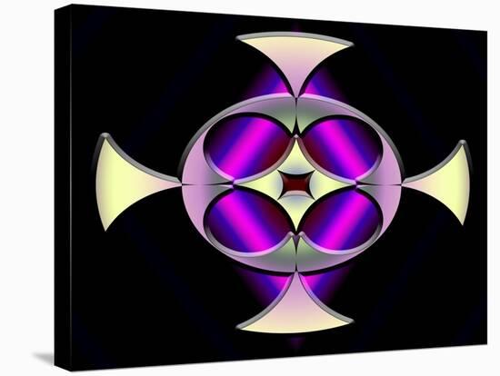 A Dark Splash of Color 45-Art Deco Designs-Stretched Canvas