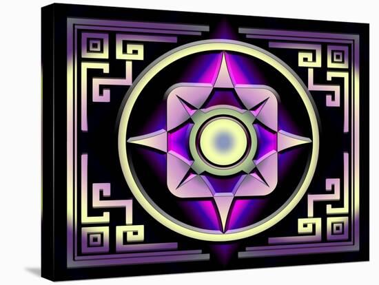 A Dark Splash of Color 46-Art Deco Designs-Stretched Canvas