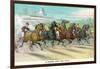 A Dash for the Pole-Currier & Ives-Framed Art Print