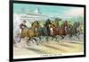 A Dash for the Pole-Currier & Ives-Framed Art Print