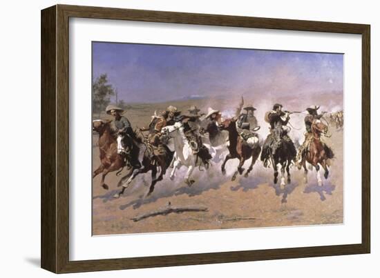 A Dash for the Timber-Frederic Sackrider Remington-Framed Giclee Print