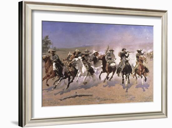 A Dash for the Timber-Frederic Sackrider Remington-Framed Giclee Print