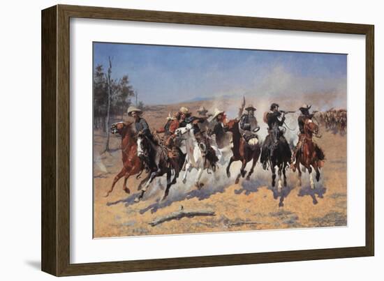 A Dash for Timber-Frederic Sackrider Remington-Framed Art Print