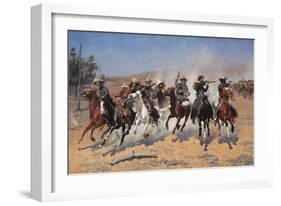 A Dash for Timber-Frederic Sackrider Remington-Framed Art Print