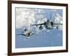 A Dassault Rafale of the French Air Force Flys Alongside an Embraer A-1B of the Brazilian Air Force-Stocktrek Images-Framed Photographic Print