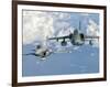 A Dassault Rafale of the French Air Force Flys Alongside an Embraer A-1B of the Brazilian Air Force-Stocktrek Images-Framed Photographic Print