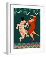 A Date with a Wild Cat-Arty Guava-Framed Giclee Print