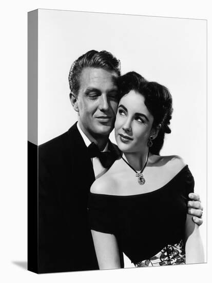 A DATE WITH JUDY, 1948 directed by RICHARD THORPE with Robert Stack and Elizabeth Taylor (b/w photo-null-Stretched Canvas