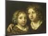 A Daughter and a Son (Constantijn) of the Artist-Caspar Netscher-Mounted Art Print