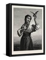 A Daughter of Cleopatra. after Vernet-Lecompte-null-Framed Stretched Canvas