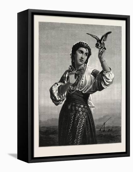 A Daughter of Cleopatra. after Vernet-Lecompte-null-Framed Stretched Canvas