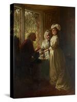 A Daughter Taking Her Leave (Oil on Canvas)-William Brassey Hole-Stretched Canvas