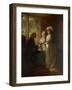 A Daughter Taking Her Leave (Oil on Canvas)-William Brassey Hole-Framed Giclee Print