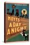 "A Day and a Night" Cats and Dogs Musical Poster-Lantern Press-Stretched Canvas