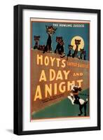 "A Day and a Night" Cats and Dogs Musical Poster-Lantern Press-Framed Art Print