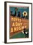 "A Day and a Night" Cats and Dogs Musical Poster-Lantern Press-Framed Art Print